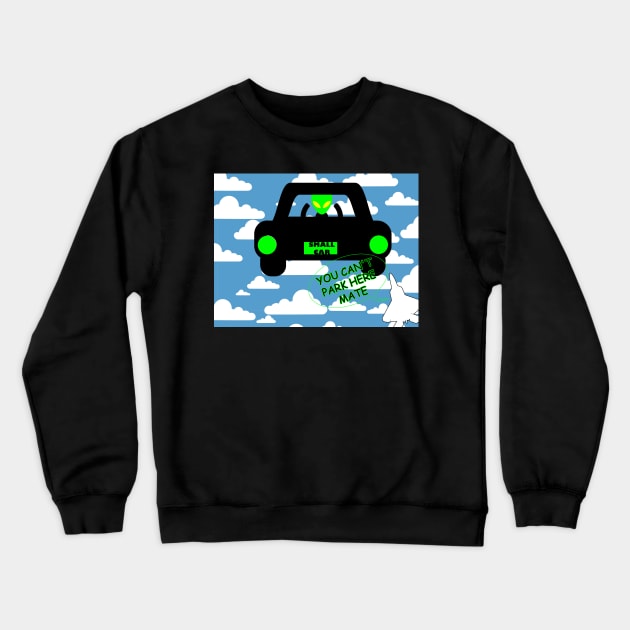 Unidentified parked object will be removed permanently Crewneck Sweatshirt by K0tK0tu